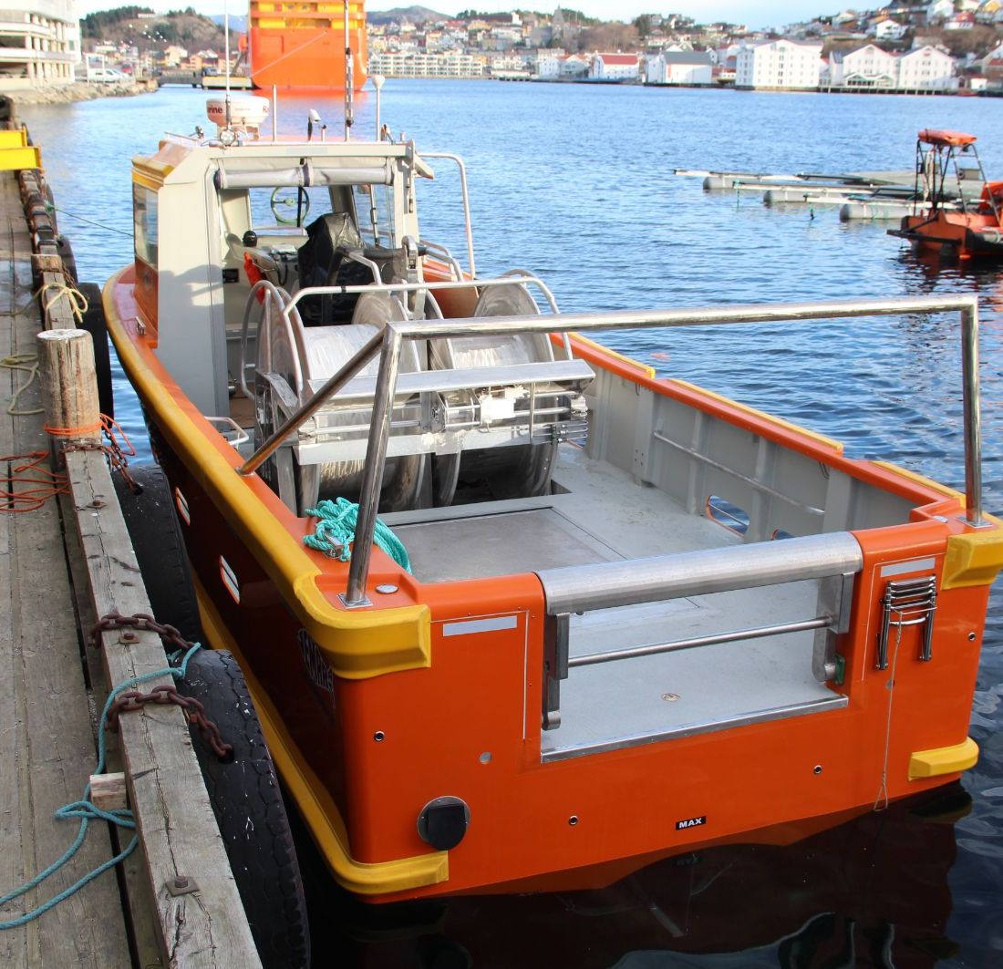 30ft Seismic Workboat i havnebasseng